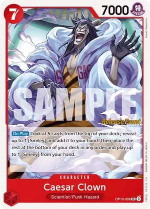 Carta Caesar Clown OP10-006, versión Promo