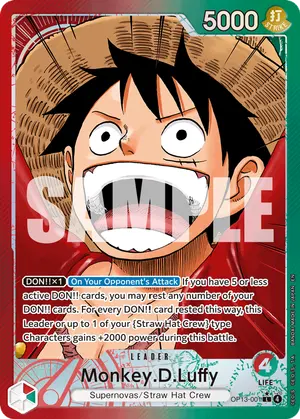 Carta Monkey.D.Luffy OP13-001, versión Arte alternativo