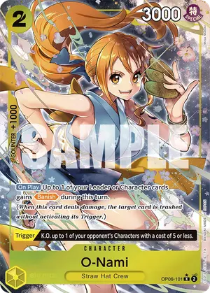 Carta O-Nami OP06-101, versión Arte alternativo