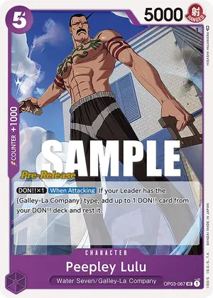 Carta Peepley Lulu OP03-067, versión Promo