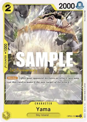 Carta Yama OP05-113, versión Promo