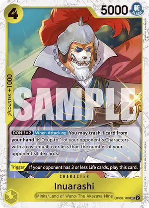 Carta Inuarashi OP06-100, versión Normal