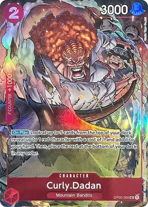 Carta Curly.Dadan OP02-005, versión Arte alternativo