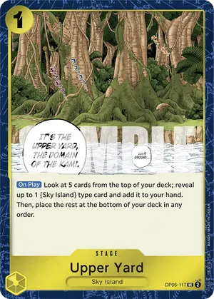Carta Upper Yard OP05-117, versión Normal