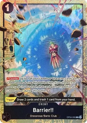 Carta Barrier!! OP04-095, versión Arte alternativo