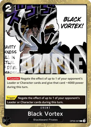 Carta Black Vortex OP09-097, versión Normal