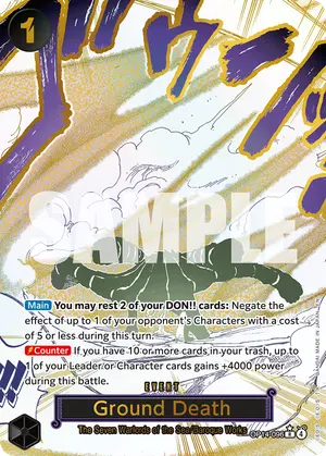 Carta Ground Death OP14-096, versión Arte alternativo