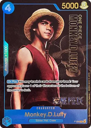 Carta Monkey.D.Luffy P-055, versión Arte alternativo