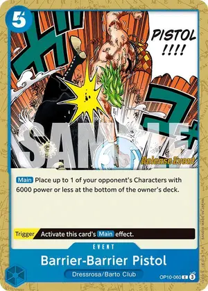 Carta Barrier-Barrier Pistol OP10-060, versión Promo