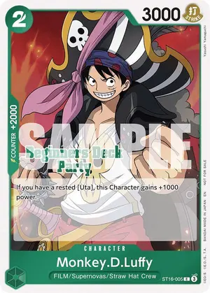 Carta Monkey.D.Luffy ST16-005, versión Promo