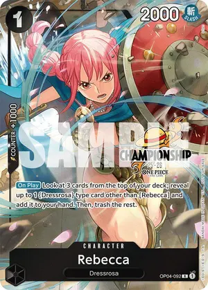 Carta Rebecca OP04-092, versión Arte alternativo