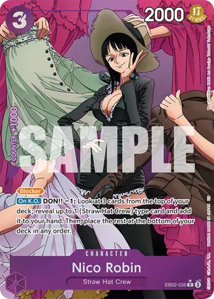 Carta Nico Robin EB02-036, versión Arte alternativo