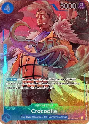 Carta Crocodile OP07-040, versión Arte alternativo