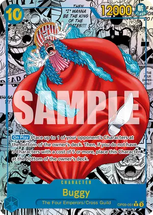 Carta Buggy OP09-051, versión Manga