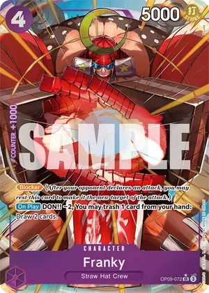 Carta Franky OP09-072, versión Arte alternativo