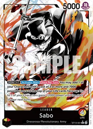 Carta Sabo ST13-001, versión Arte alternativo