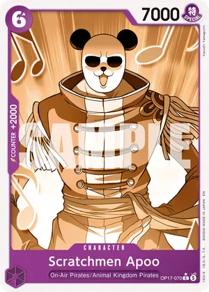 Carta Scratchmen Apoo OP17-070, versión Pandaman Art