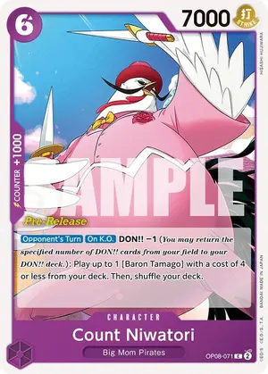 Carta Count Niwatori OP08-071, versión Promo