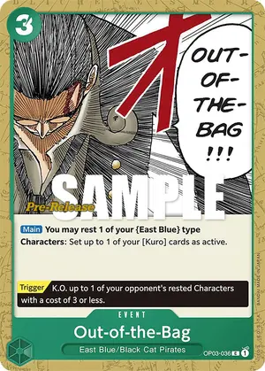 Carta Out-of-the-Bag OP03-036, versión Promo