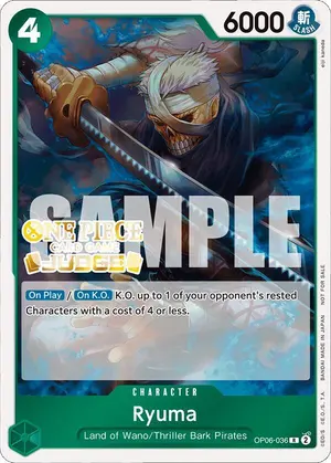 Carta Ryuma OP06-036, versión Promo