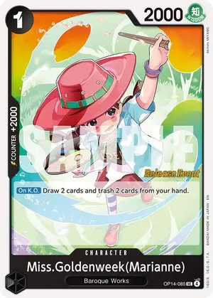 Carta Miss.Goldenweek(Marianne) OP14-085, versión Promo