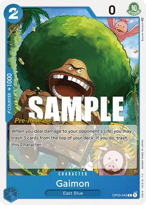 Carta Gaimon OP03-043, versión Promo