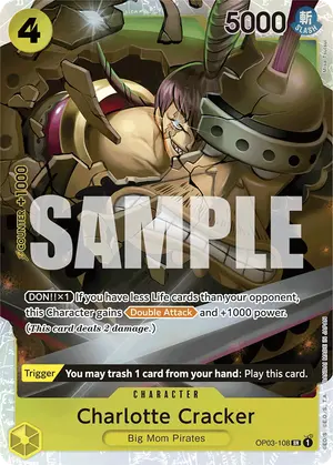 Carta Charlotte Cracker OP03-108, versión Normal