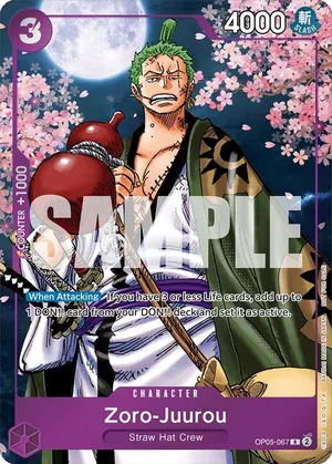 Carta Zoro-Juurou OP05-067, versión Arte alternativo