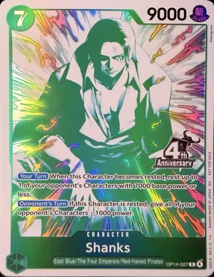 Carta Shanks OP14-027, versión Arte alternativo