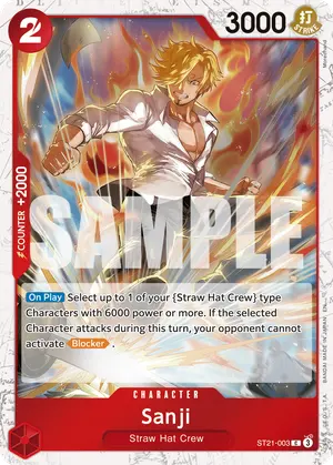 Carta Sanji ST21-003, versión Normal