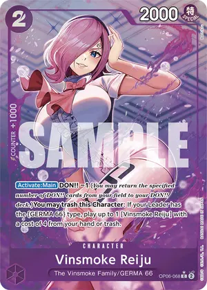 Carta Vinsmoke Reiju OP06-068, versión Arte alternativo