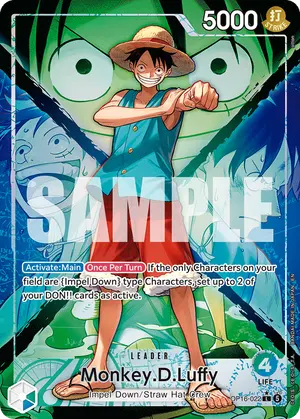 Carta Monkey.D.Luffy OP16-022, versión Arte alternativo