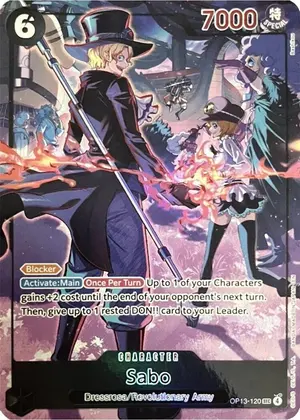 Carta Sabo OP13-120, versión Arte alternativo
