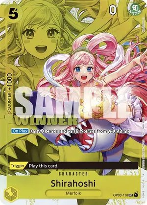 Carta Shirahoshi OP03-116, versión Arte alternativo