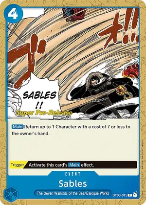 Carta Sables ST03-015, versión Promo