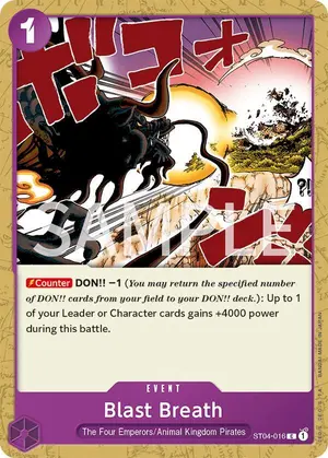 Carta Blast Breath ST04-016, versión Promo
