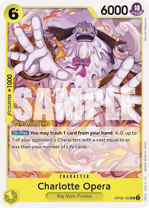Carta Charlotte Opera OP08-102, versión Promo