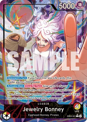 Carta Jewelry Bonney EB04-001, versión Arte alternativo