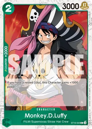 Carta Monkey.D.Luffy ST16-005, versión Normal