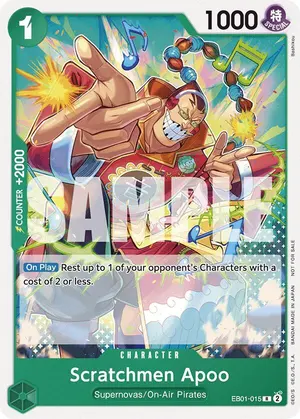 Carta Scratchmen Apoo EB01-015, versión Arte alternativo