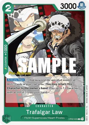 Carta Trafalgar Law OP02-035, versión Promo