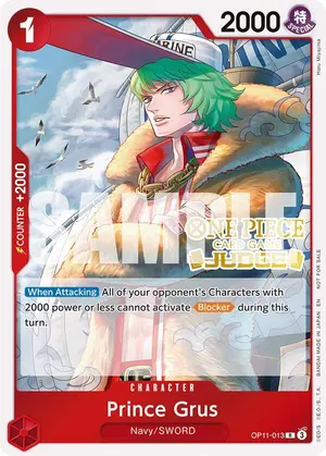 Carta Prince Grus OP11-013, versión Promo