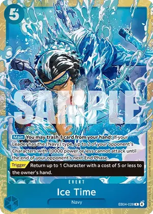 Carta Ice Time EB04-028, versión Arte alternativo
