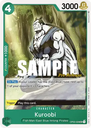 Carta Kuroobi OP03-026, versión Promo