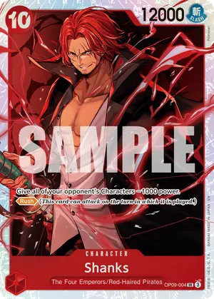 Carta Shanks OP09-004, versión Normal
