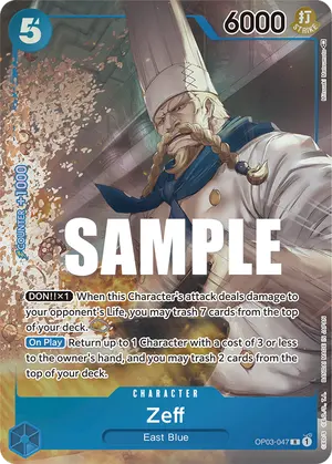 Carta Zeff OP03-047, versión Arte alternativo
