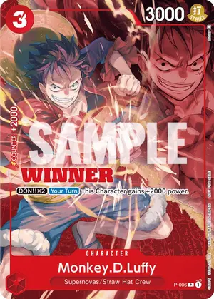 Carta Monkey.D.Luffy P-006, versión Arte alternativo