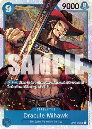 Carta Dracule Mihawk OP01-070, versión Normal