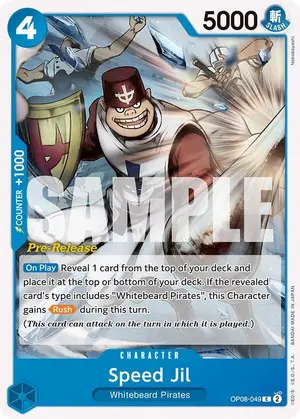 Carta Speed Jil OP08-049, versión Promo