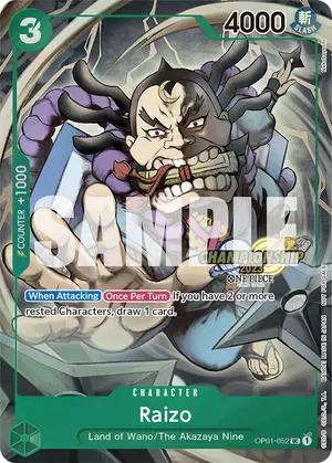 Carta Raizo OP01-052, versión Arte alternativo